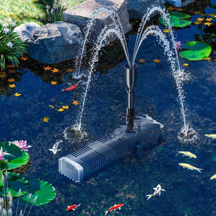 CHJ-1503 ECO Pompa da fontana con spugna filtrante 1500l/h 25 W Laghetto Stagno