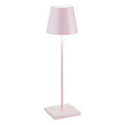 Zafferano Lampada a led da tavolo Poldina Pro Rosa ricaricabile e dimmerabile con batteria fino a 12 ore. Da uso esterno IP65
