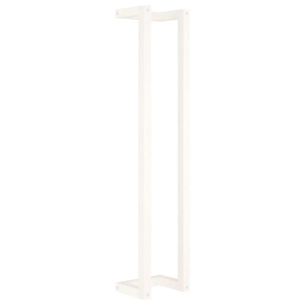 Portasciugamani Bianco 23x18x110 cm in Legno Massello di Pino CFW2995230