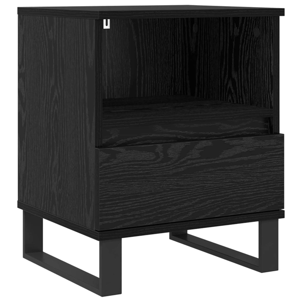 Armadietto per letto con cassetto Rovere Nero 40 x 35 x 50 cm CFW6308597