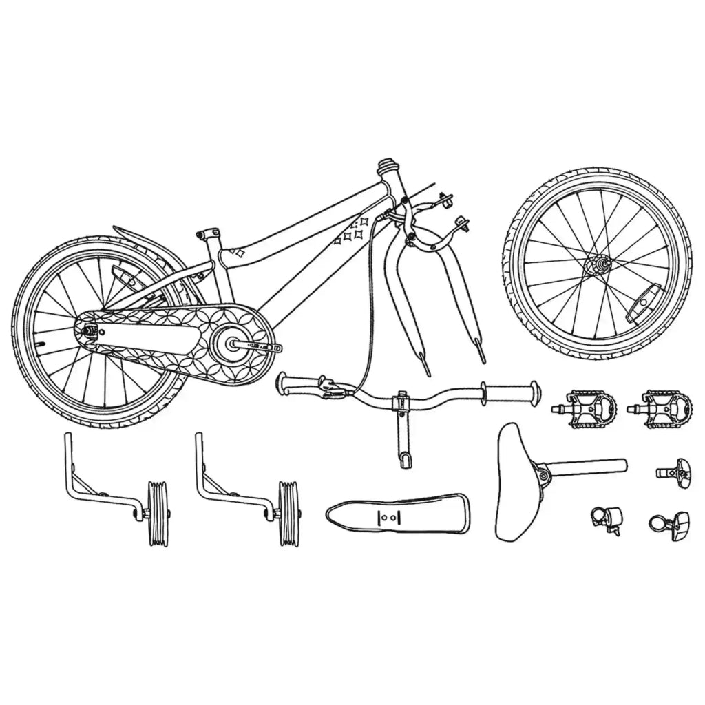 Bicicletta per Bambini 12 Pollici per bambini di 2-4 anni 42009479
