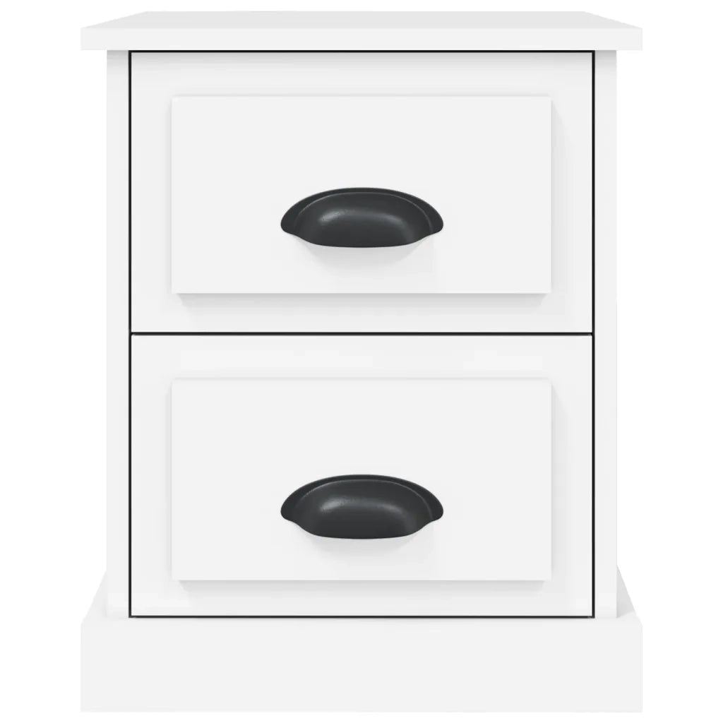 Comodino | Armadio da Notte | Mobiletto da notte Bianco 39x39x47,5 cm in Legno Multistrato
