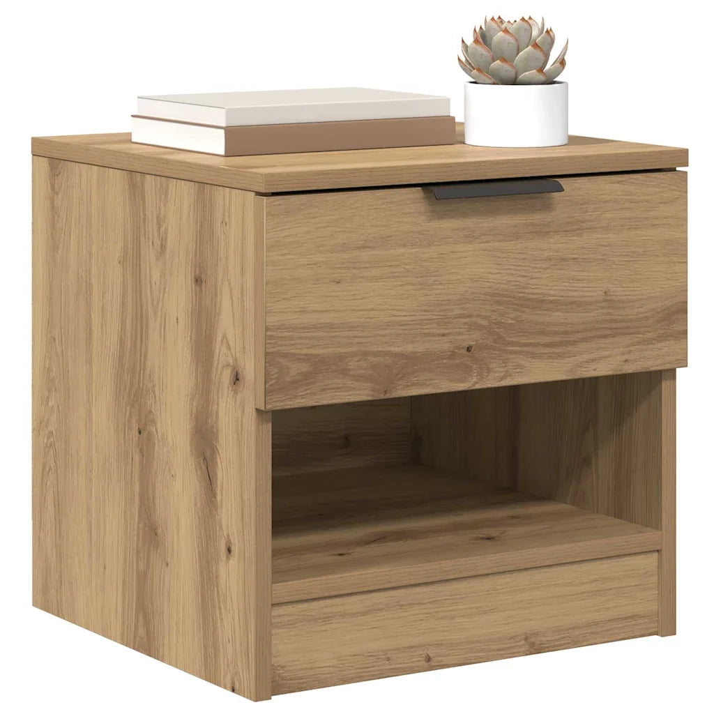 Armadietto per letto 2 pcs Rovere artigianale 40 x 39 x 40cm 880517