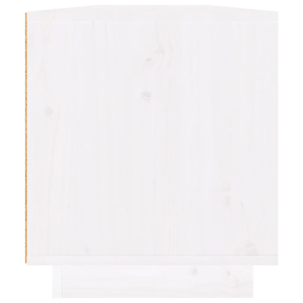 Mobile Porta TV Bianco 110x34x40 cm in Legno Massello di Pino 813850