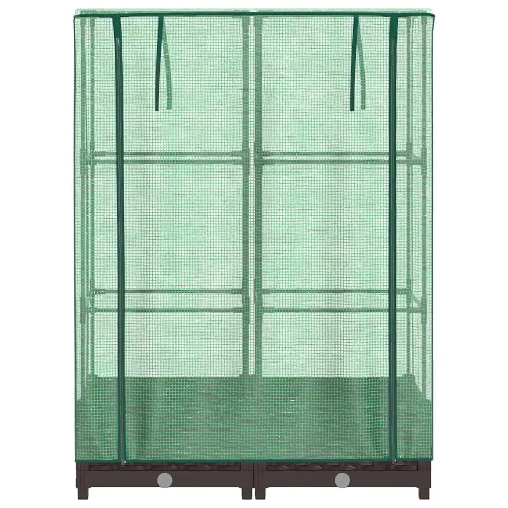 Letto Rialzato con Copertura Serra Effetto Rattan 80x40x123 cm 4015796