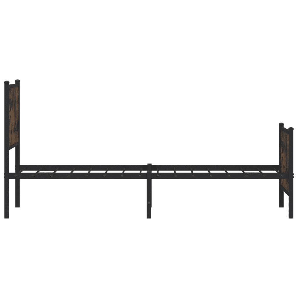 Giroletto senza Materaso in Metallo Rovere Fumo 90x200 cm