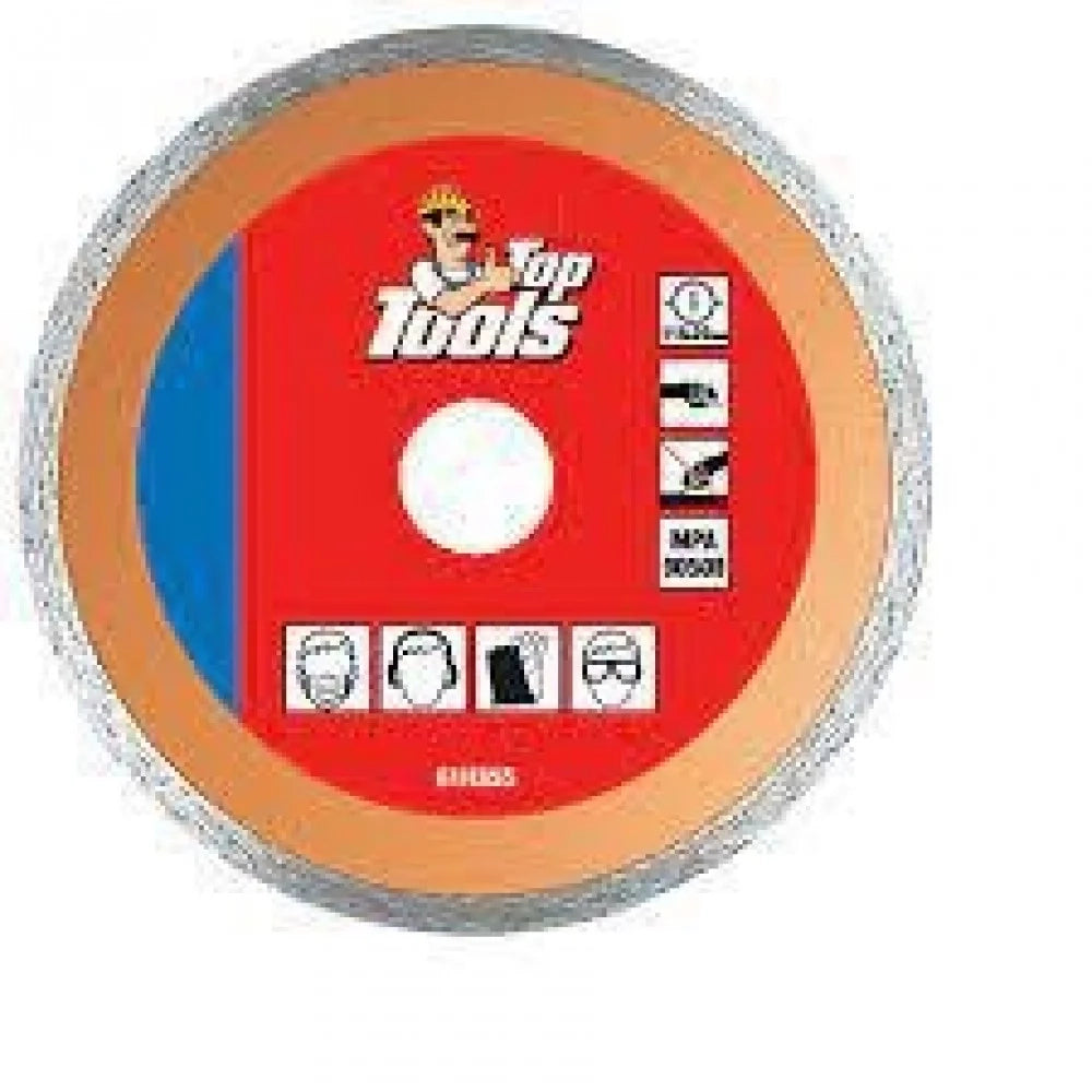 Disco diamantato 115 mm - foro 2 2,2 mm corona continua top tools