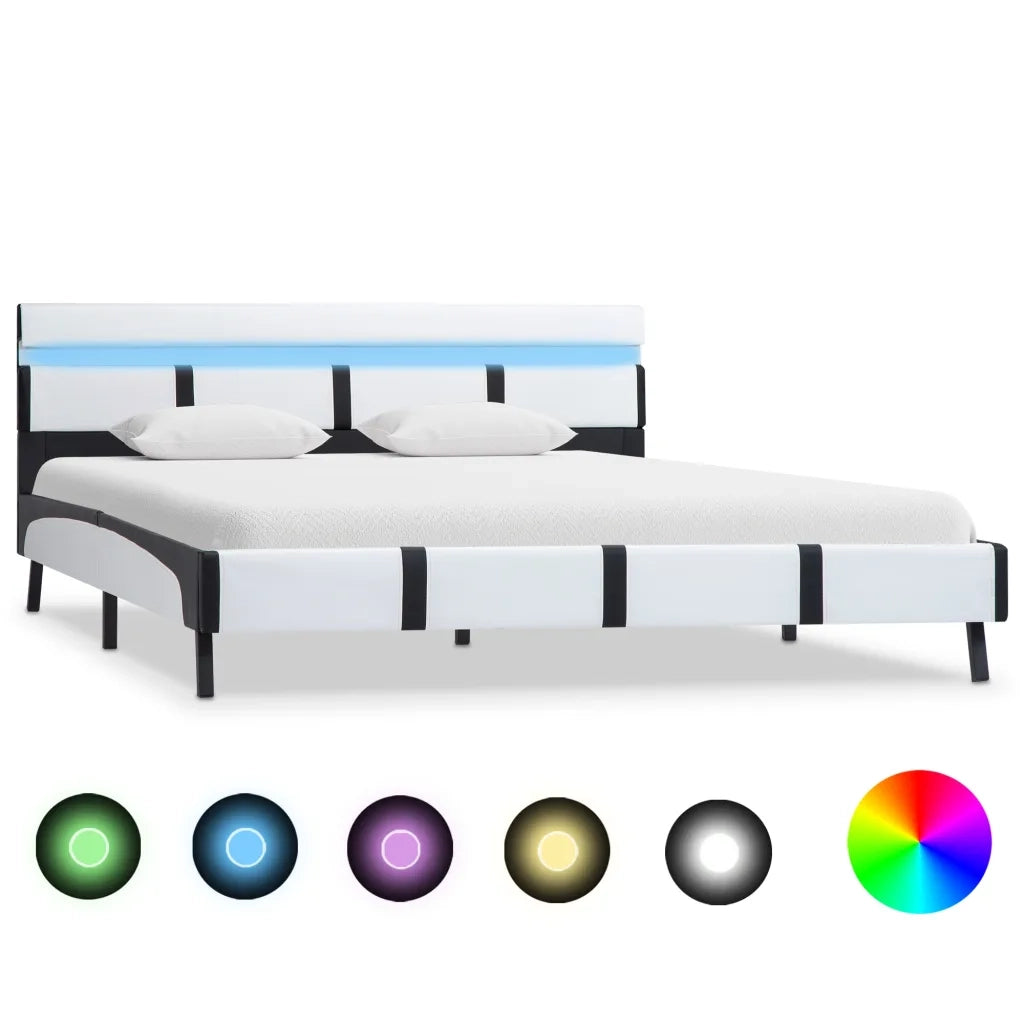 Giroletto con LED Bianco in Similpelle 160x200 cm cod mxl 60607