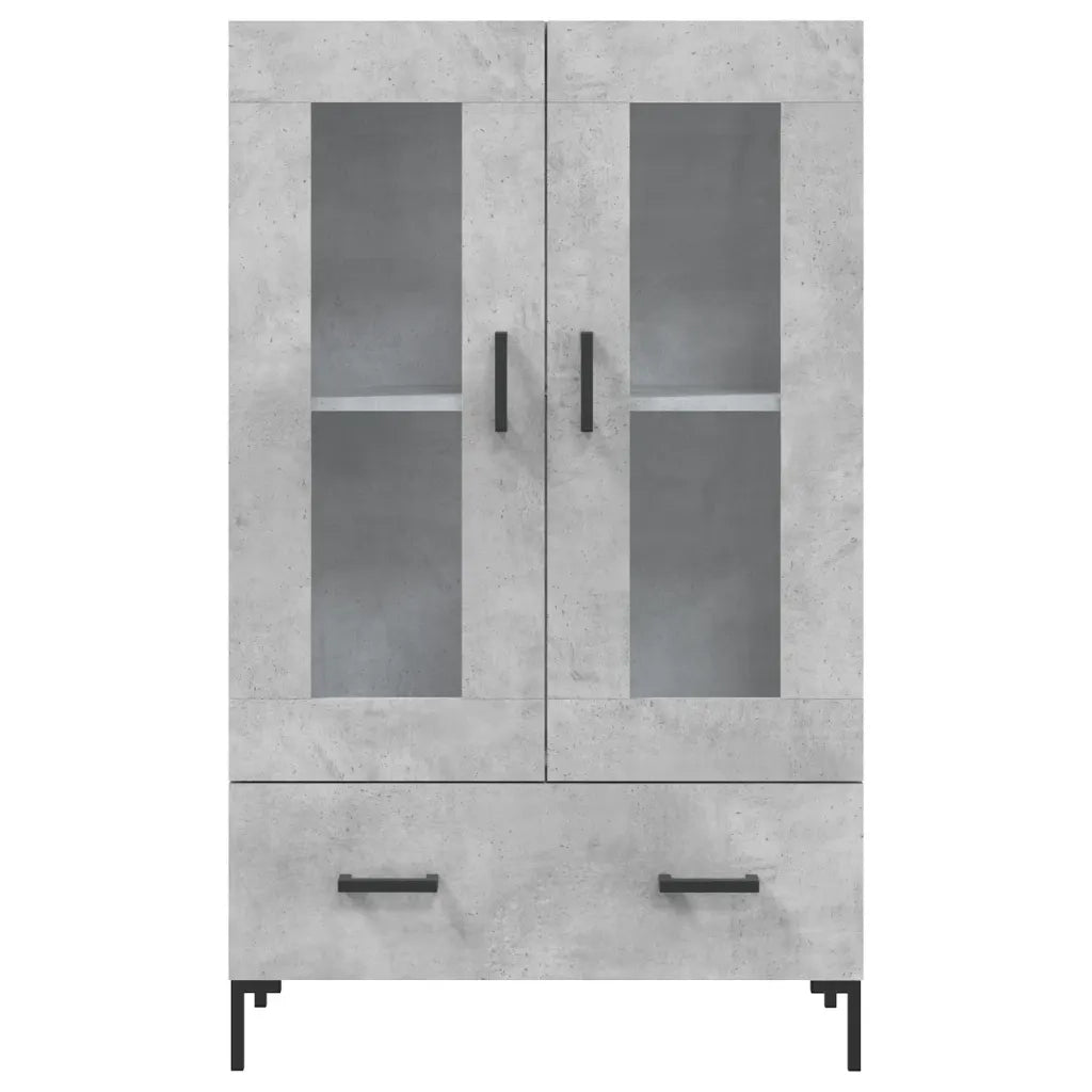 Credenza Grigio Cemento 69,5x31x115 cm in Legno Multistrato 828304