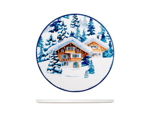 Sottopentola Natalizio in Ceramica Casa Innevata