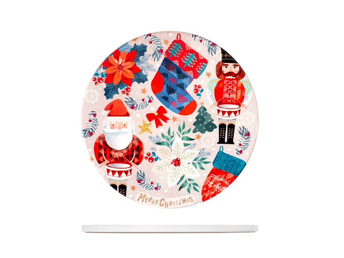 Sottopentola Tondo in Ceramica Magia Natalizia