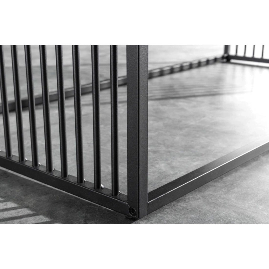 Tavolino basso ABITTA rettangolare 100 cm in rovere chiaro e vetro fumé - Moderno con piano misto legno e vetro