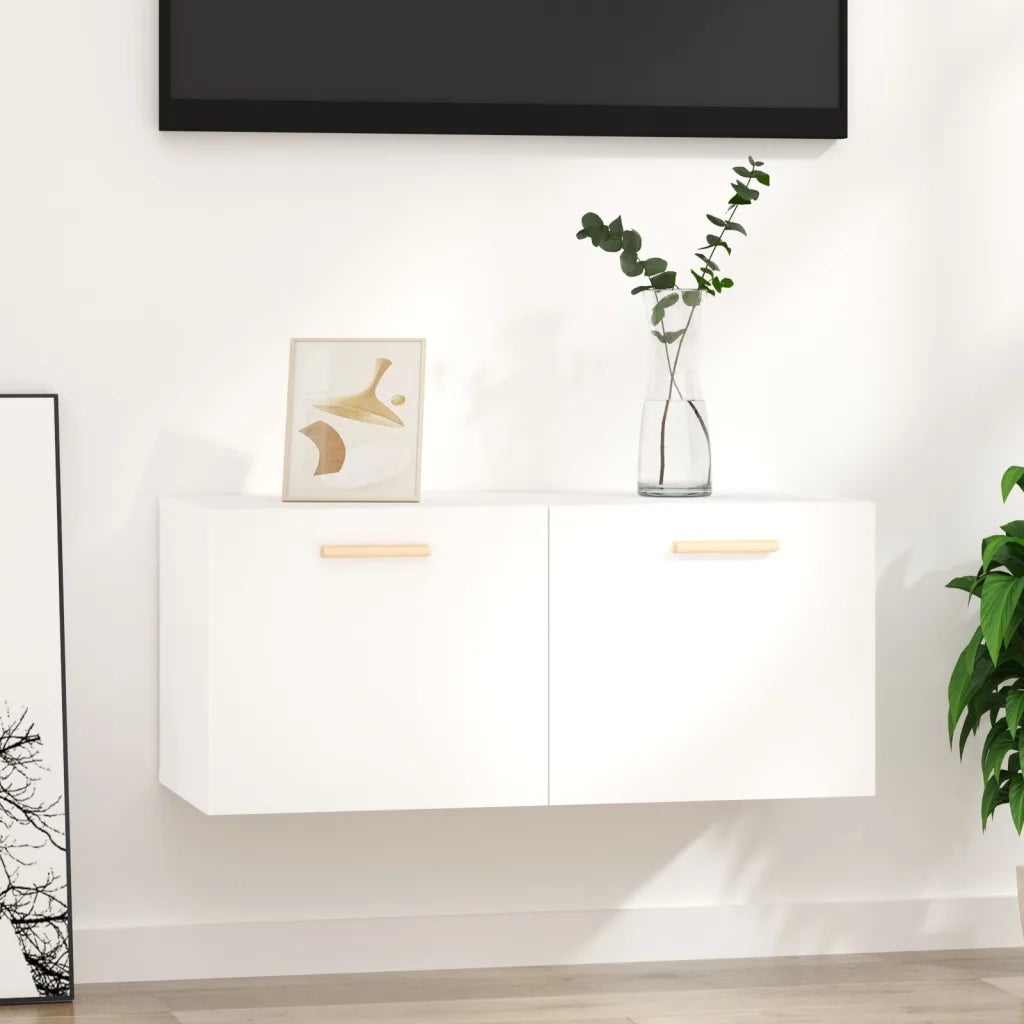 Armadietto a Muro Bianco 80x35x36,5 cm in Legno Multistrato cod mxl 32885