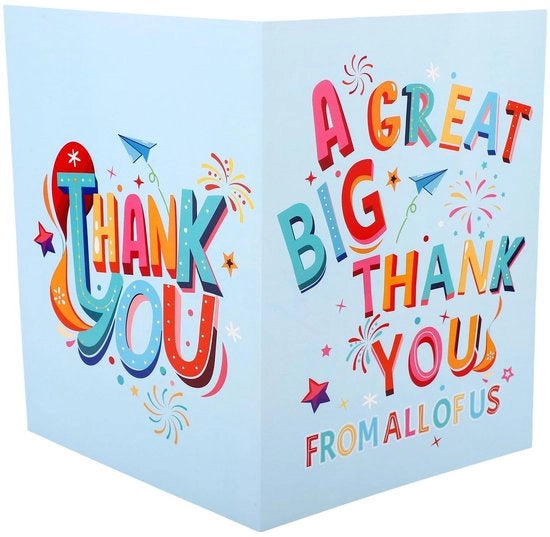 Carta di auguri grande 40x27cm - Carta di auguri senza testo - Set di cartoline di auguri - Busta - Scatola - Blu