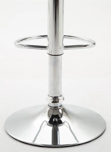 Set 2 Sgabelli Bar Dyn V2 In Similpelle bianco,cromo
