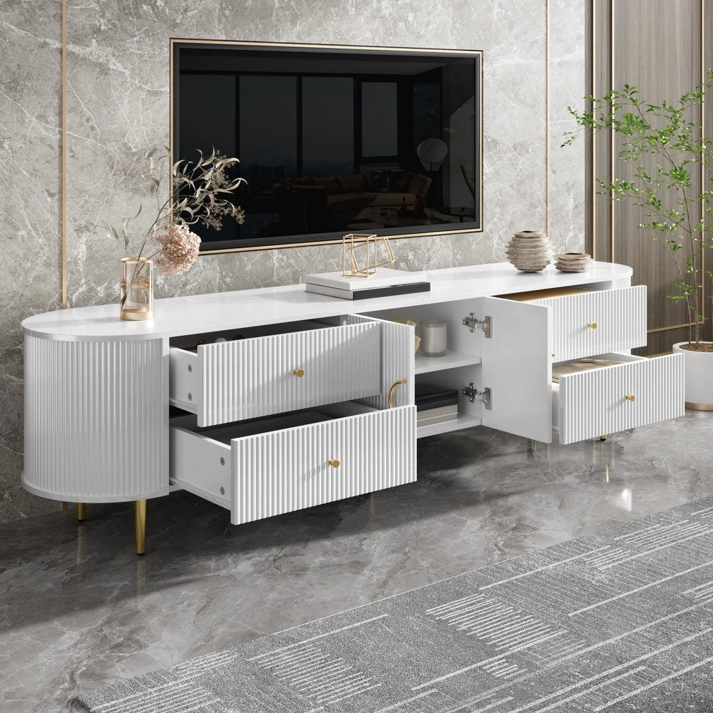 Mobile TV Lowboard ¨C MINIMAL ¨C MDF, Alluminio, Soggiorno