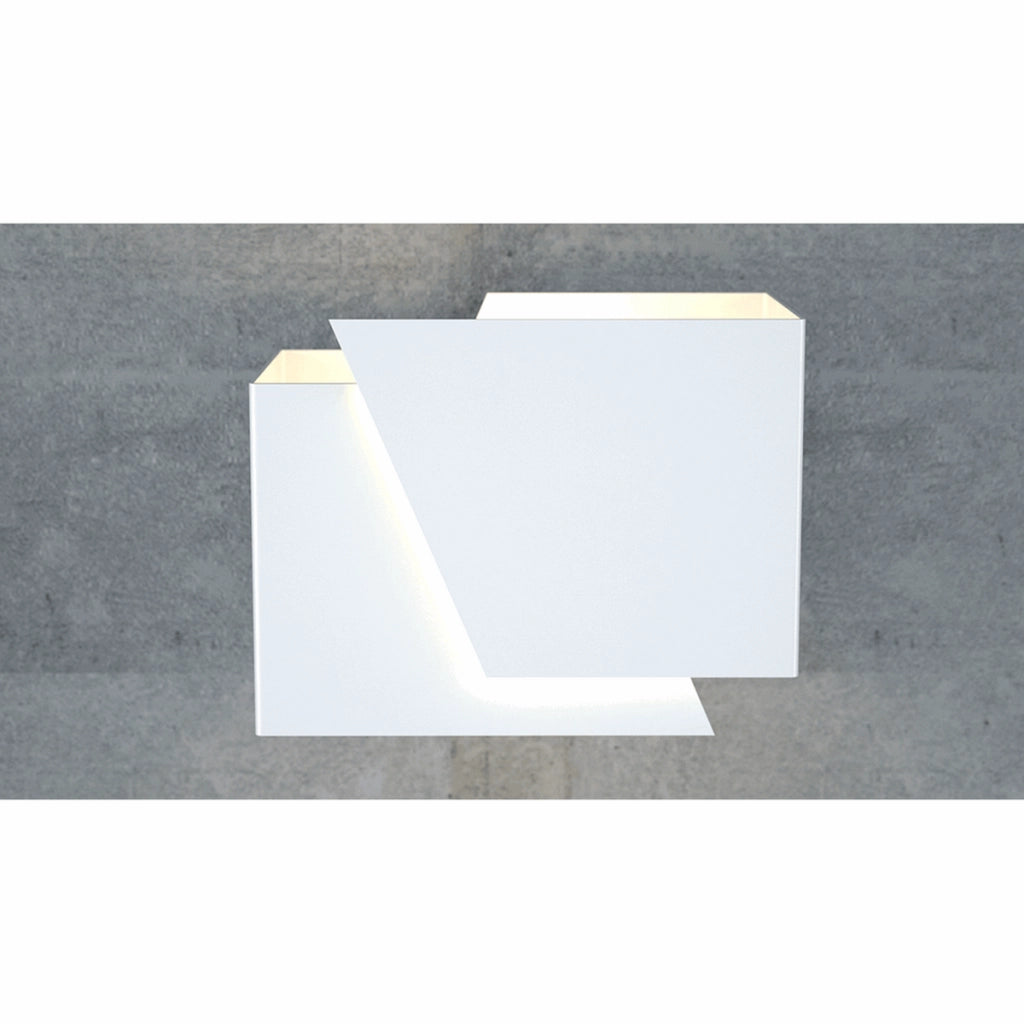 Lampada da parete Frost in acciaio verniciato bianco