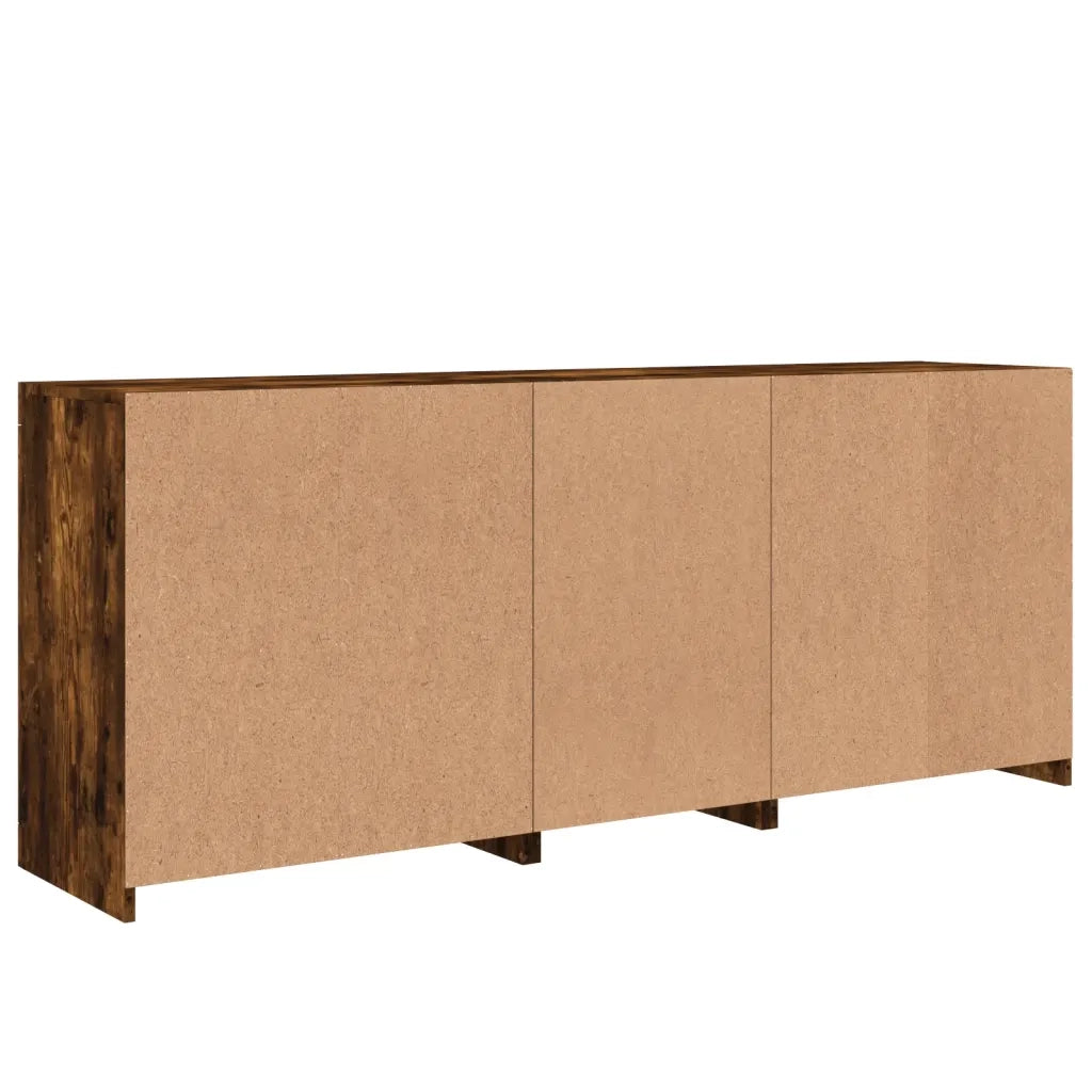 Credenza con Luci LED Rovere Fumo 162x37x67 cm 3209034