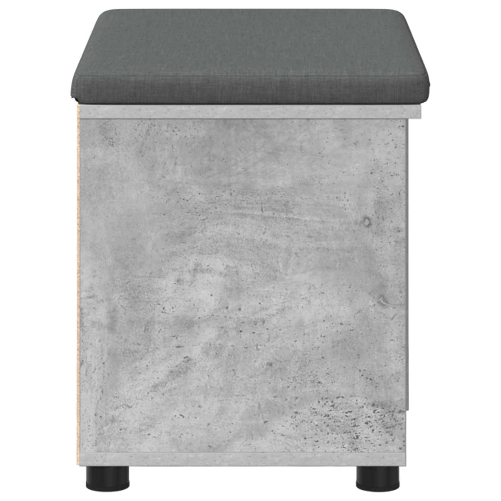 Panca per ingresso con cuscino Grigio Cemento 60 x 38 x 46 cm 891499