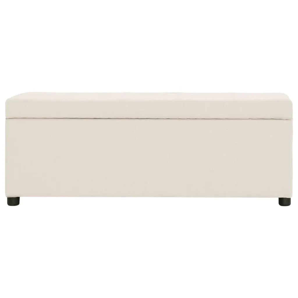 Panca con Vano Portaoggetti 116 cm Crema in Poliestere cod mxl 68987