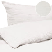 Set copripiumino e federa in mussola di cotone bianco sporco 220 x 240 cm per camera da letto moderna