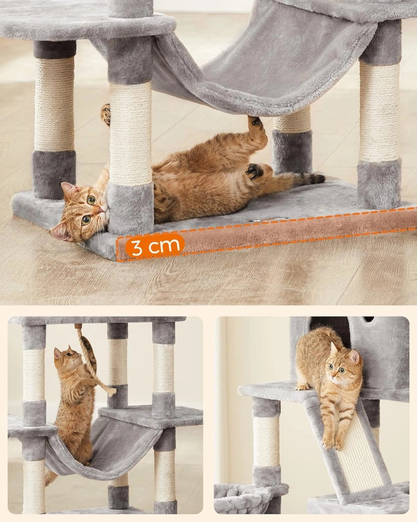 Tiragraffi per gatti VALORA - Grigio chiaro, corda di sisal, PCT190W01