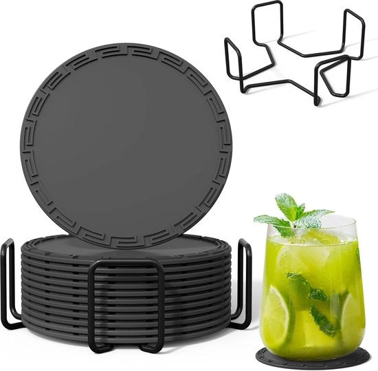 Set di 12 vetrini di supporto | Vetrini di supporto in silicone | Set di vetrini di supporto | Vetrini di supporto in silicone | Vetrini di supporto | Set di vetrini di supporto per bicchieri | Vetrini di supporto in silicone | Vetrino di supporto