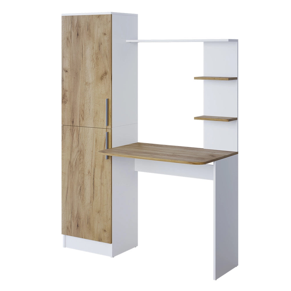 Vicco Scrivania Rovere bianco/dorato 122.9 x 33.4 cm
