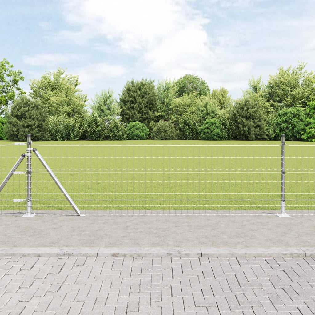Recinzione Euro di con 7 Posti Flangiati 0.4x10 m in Acciaio Galvanizzato