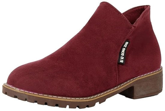 Calzature da donna moda - Stivali unici donna - Tacco alto - Verso laterale - Casual/elegante - Imitazione suède con suola in gomma