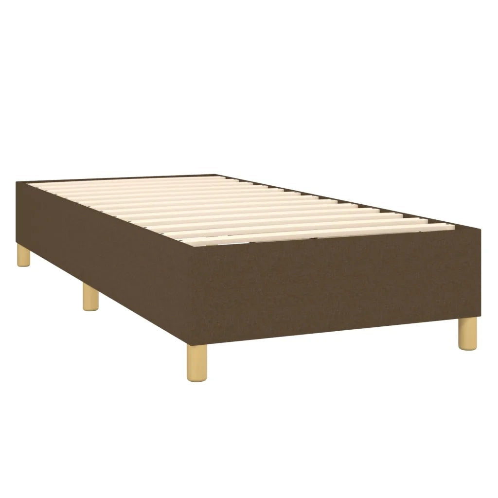 Letto a Molle Materasso e LED Marrone Scuro 120x200 cm Tessuto 3133784