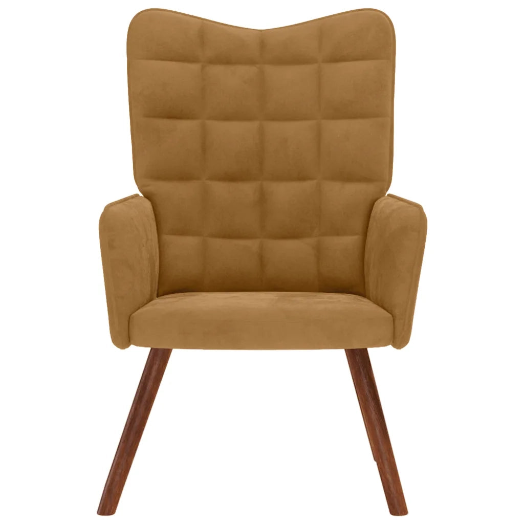 Divano Sedia-Poltrona Relax Marrone in Velluto 911156