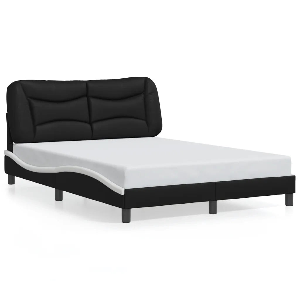 Giroletto con LED senza Materasso Hvar Nero e Bianco 140x190 cm