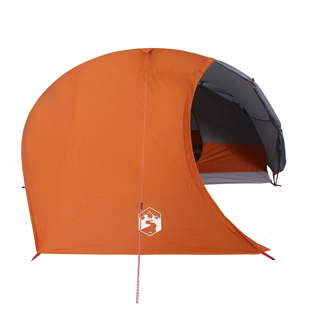 Tenda da Campeggio a Cupola 4 Persone Grigio e Arancione Impermeabile 94729