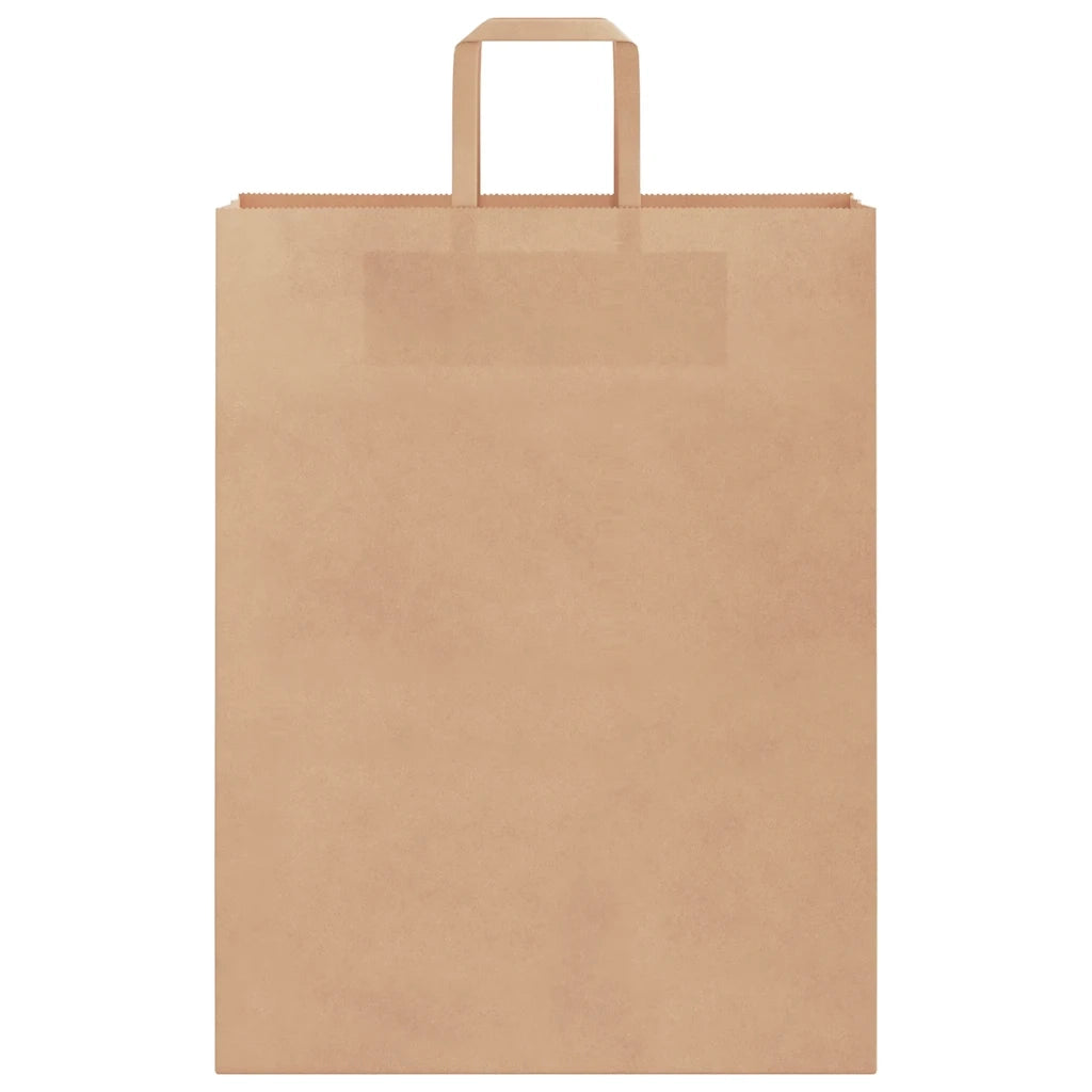 Sacchetti di Carta 250 pz con Manici Marrone 32x12x42 cm