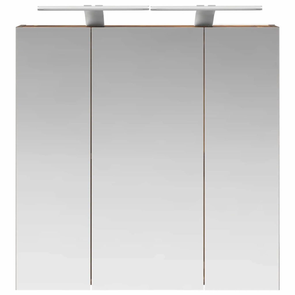 Mobiletto per specchio da bagno Rovere fumé 70 x 14,5 x 70 cm 889099