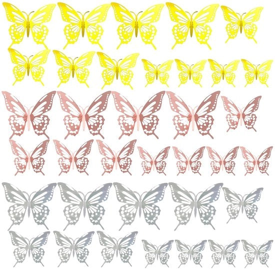 Decorazioni per Parete 3D - 36 Pezzi - Stickers Rimovibili - Decorazioni per Camera da Bambino - Decorazione per Parete - Adesivo di Alta Qualità - Sticker per Parete
