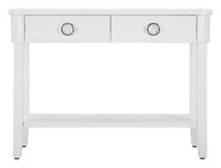 Console Fissa Shine 110x82x40 cm in Legno MDF e Metallo Bianco