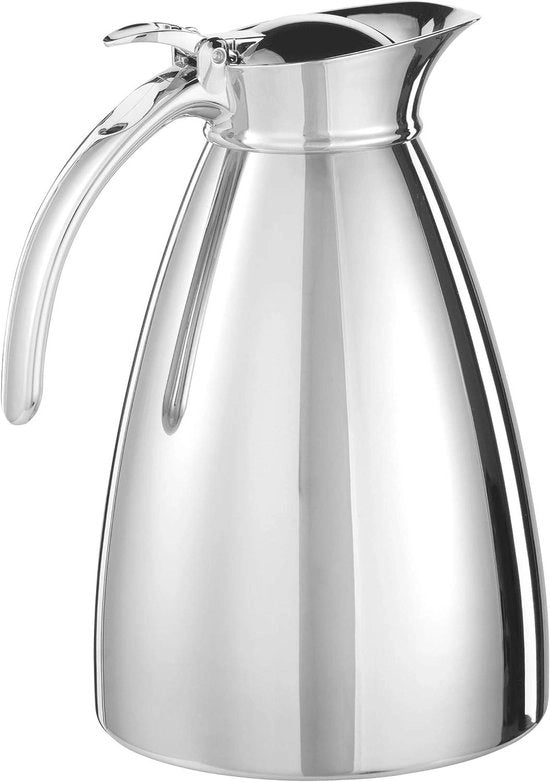 Termos doppio strato in acciaio inossidabile - Capacità: circa 1,5 litri - Resistente al lavastoviglie - Argento - Dimensioni: 14 x 14 x 22 cm
