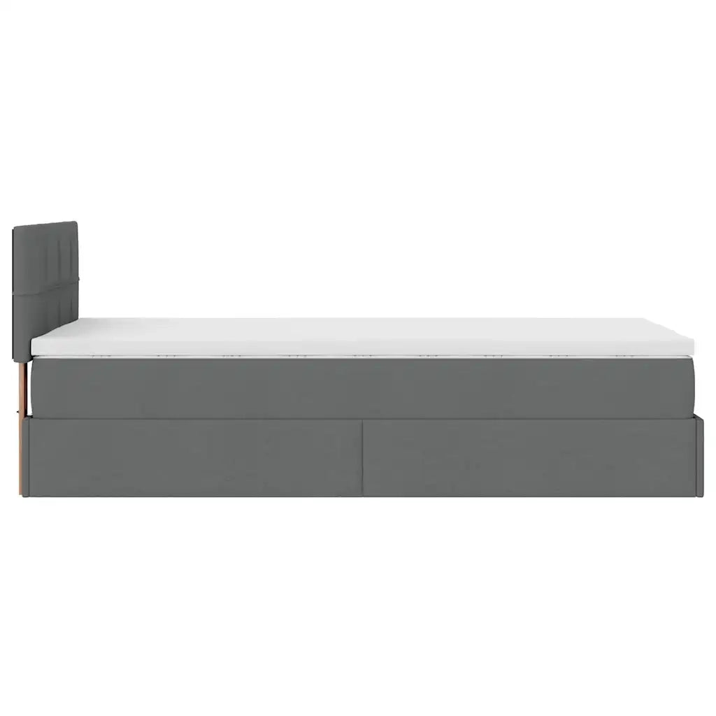 vidaXL Struttura Letto Pouf con Materasso 90x190 cm in Tessuto