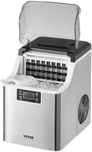 Macchina per confezionamento di cubetti di ghiaccio da 20,4 kg in 24 ore - Portatile e autoigienizzante per cucina, bar e ufficio