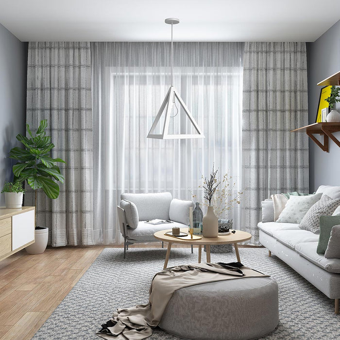 Lampadario Lampada Sospensione Piramide 30cm Design Moderno Paralume Bianco