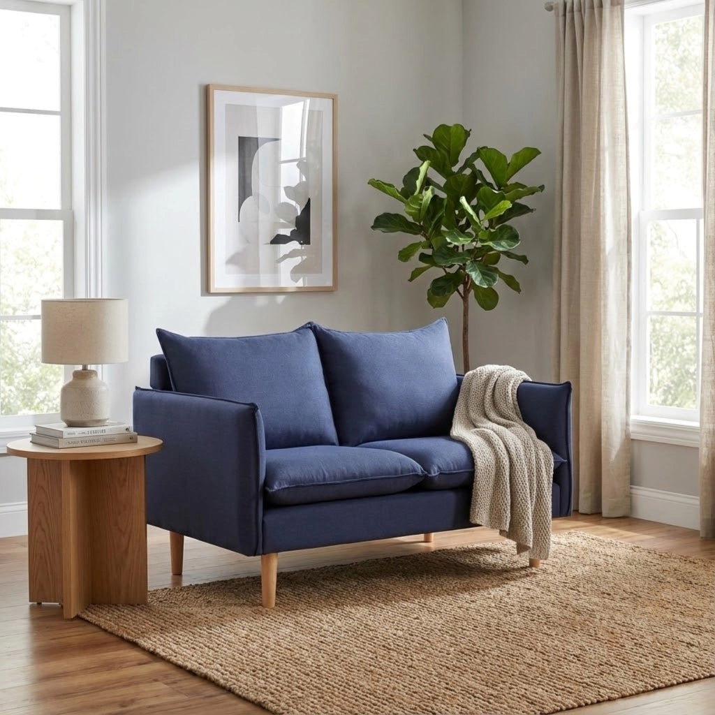 Divano 2 posti stile scandinavo in Tessuto cm 130x84x82 - LEO