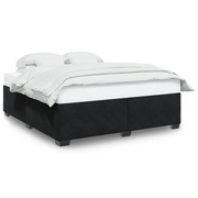 Letto matrimoniale | Letto per adulti | Giroletto senza Materasso Nero 180x200 cm in Velluto