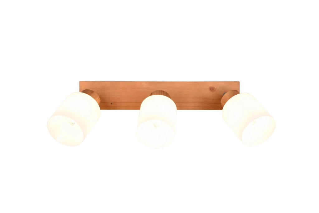 Faretto soffitto ASSAM legno chiaro bianco 3xE14 RL