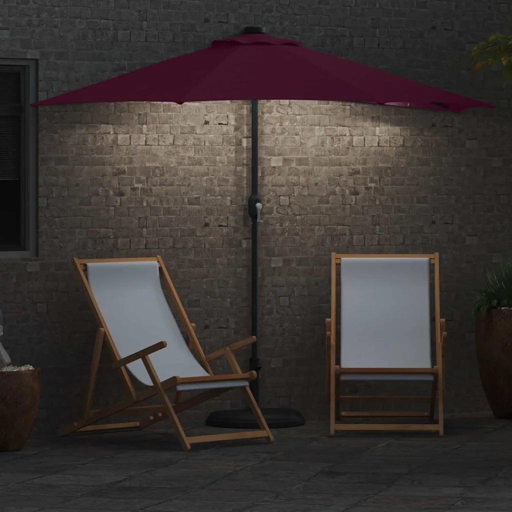 Ombrello da giardino Rosso Bordeaux 294 x 150 x 224 cm 42003271