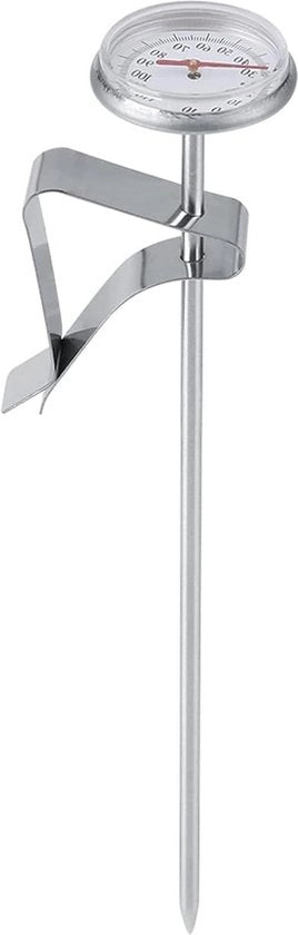 Termometro per latte in acciaio inossidabile con clip - 10 ~ 110 °C - Accessori per la schiumatura del caffè .