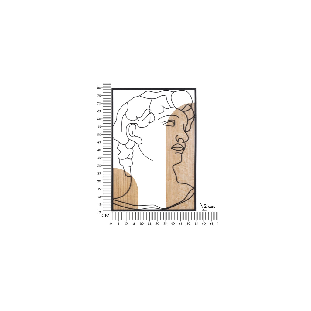 Rinal, Quadro Materiale Struttura in Legno Nobilitato, 55x80h cm Marrone Rovere