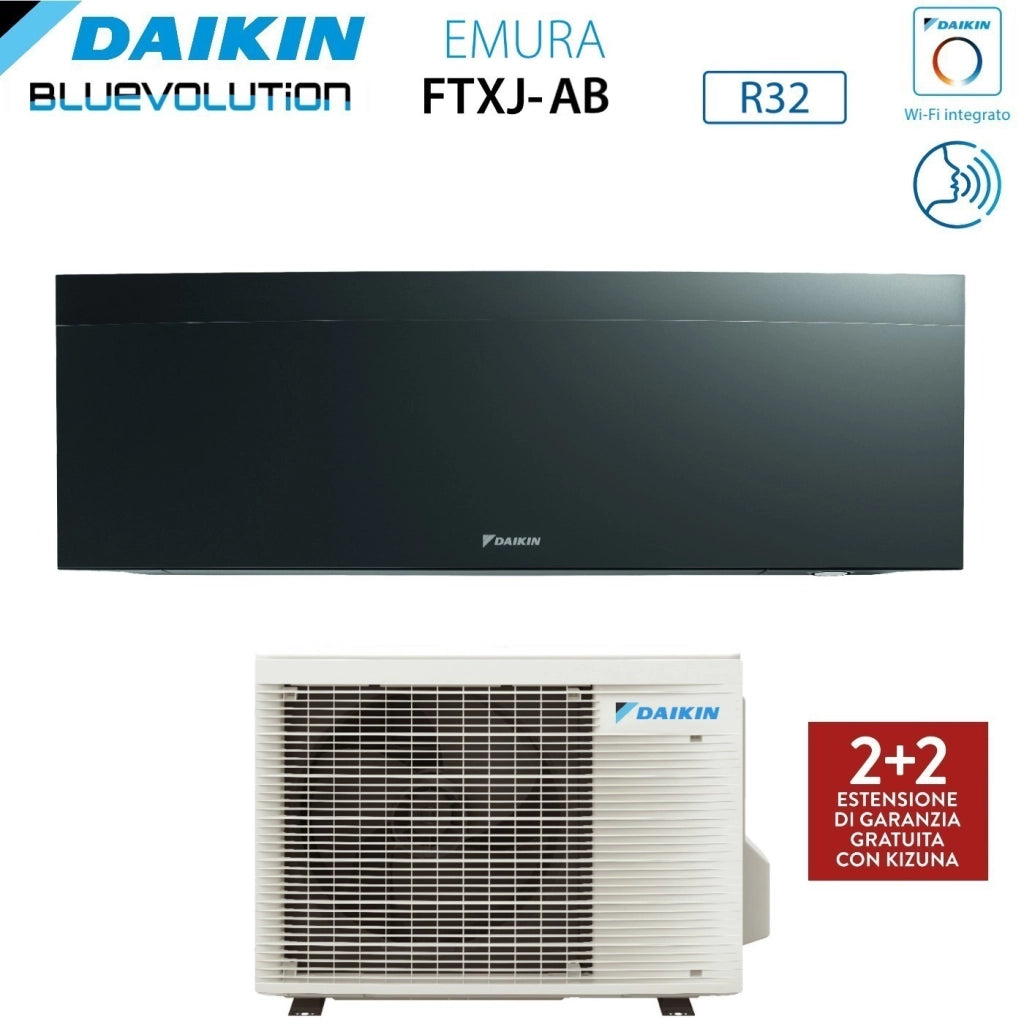 Condizionatore Daikin Emura Black III 12000 Btu FTXJ35AB R-32 Wi-Fi Integrato Nero Garanzia Italiana