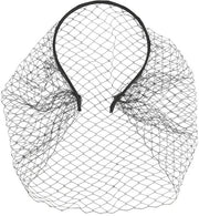 Fascinator per Donne - Velatura in Tela Nera - Copricapo per Capelli - Stile Vintage - Indossabile per Matrimoni e Cocktail - Leggero e Sostenibile